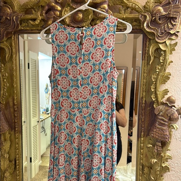 Sundance Floral Sleeveless Dress - Blue and White - Picture 5 of 5